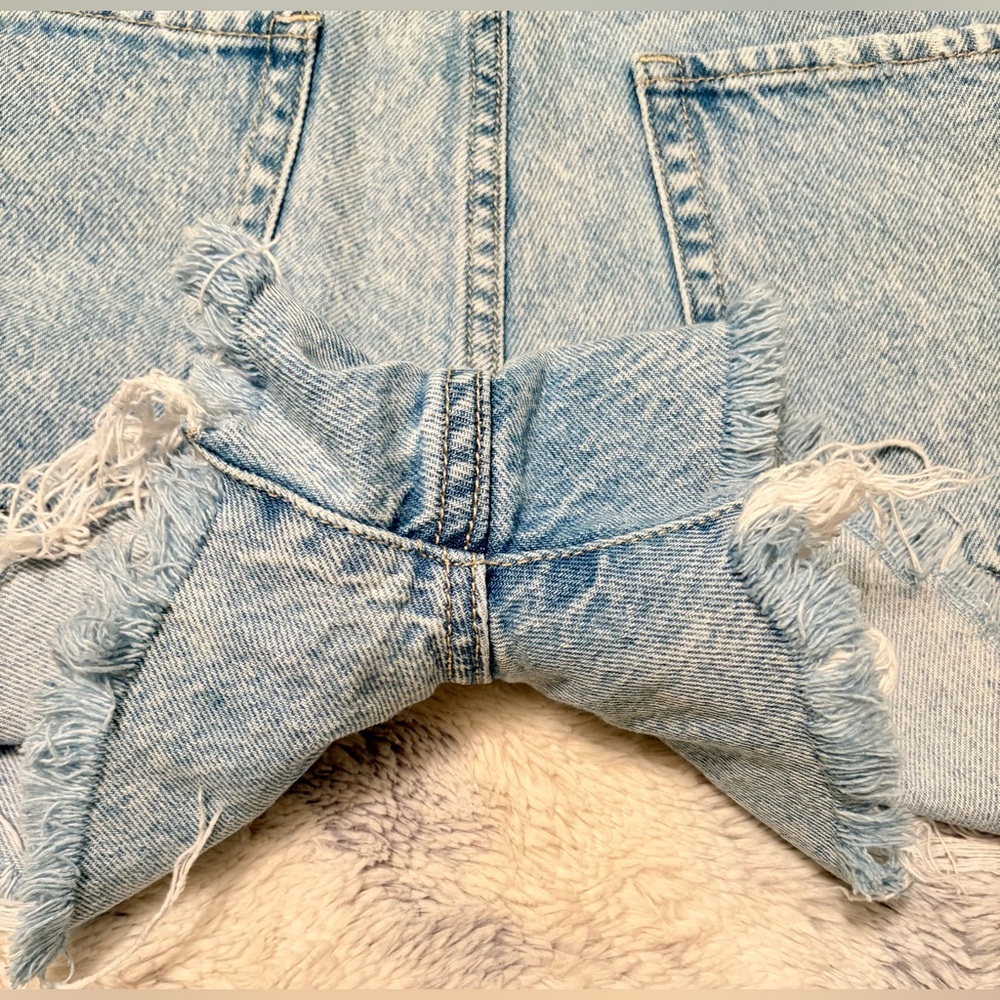 Women’s PacSun Light Blue Jean Ripped/Distressed High Rise Denim Shorts Sz 30 - Picture 11 of 16